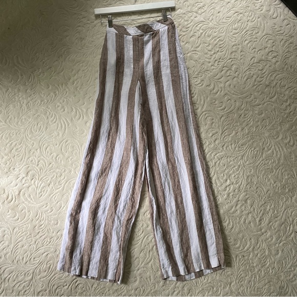 Trina Turk Pants - Trina Turk Striped Linen Pants